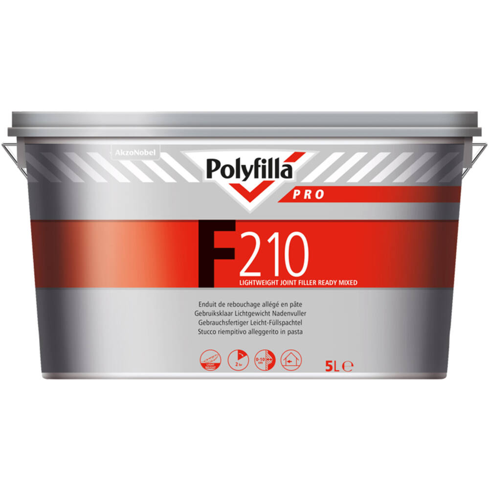 Polyfilla Pro F210 Gebruiksklaar Lichtgewicht Vulmiddel 5 L