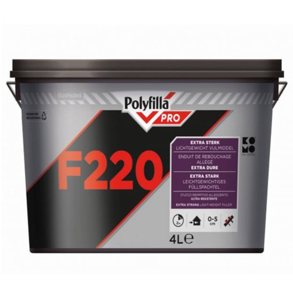 Polyfilla Pro F220 Extra Sterk Lichtgewicht Vulmiddel 4 L