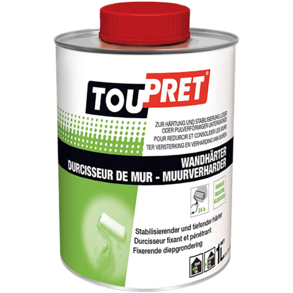 Toupret Muurverharder Fixerende Diepgrondering 1 L Blik (Binnen+Buiten)