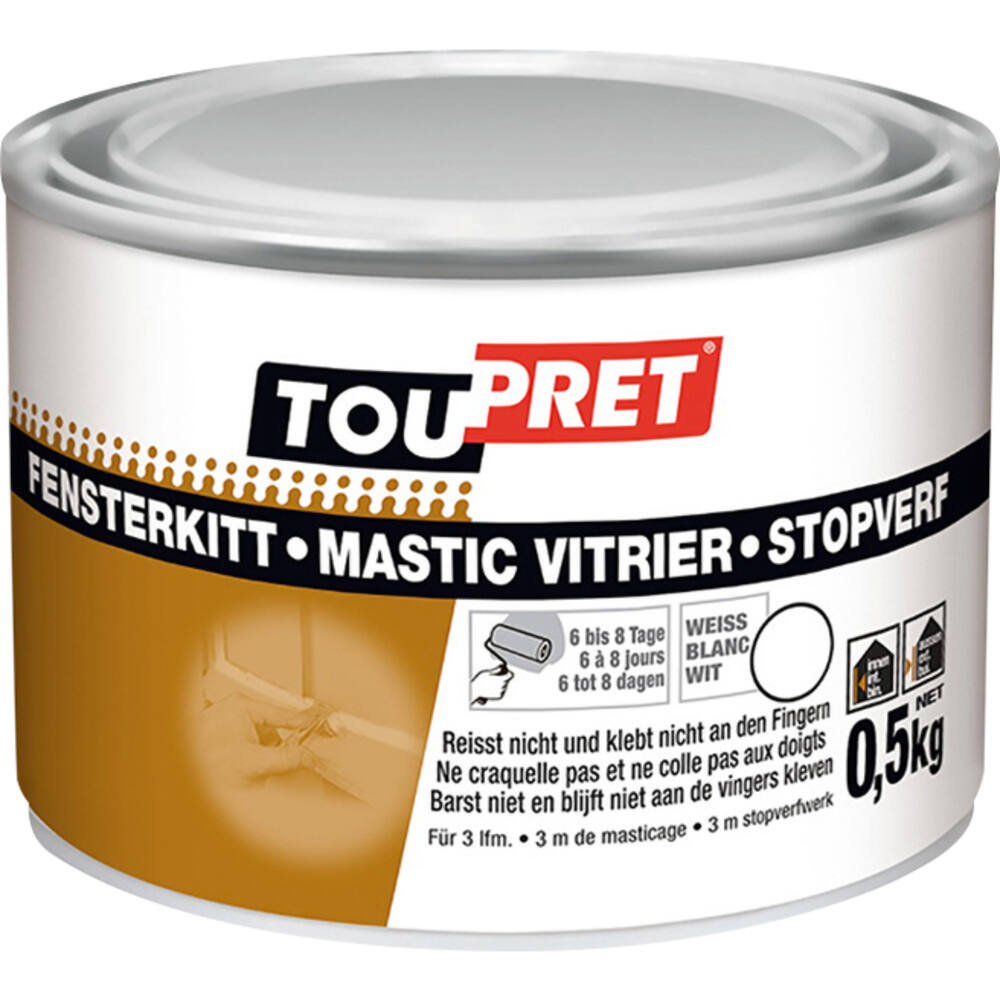 Toupret Stopverf Wit Blik 0,5 kg