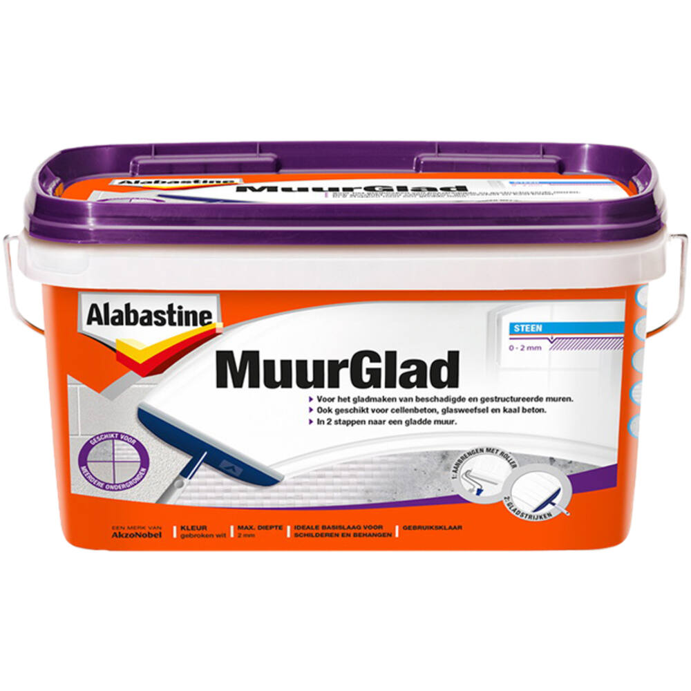 Alabastine Muurglad Rolbaar 2,5 L