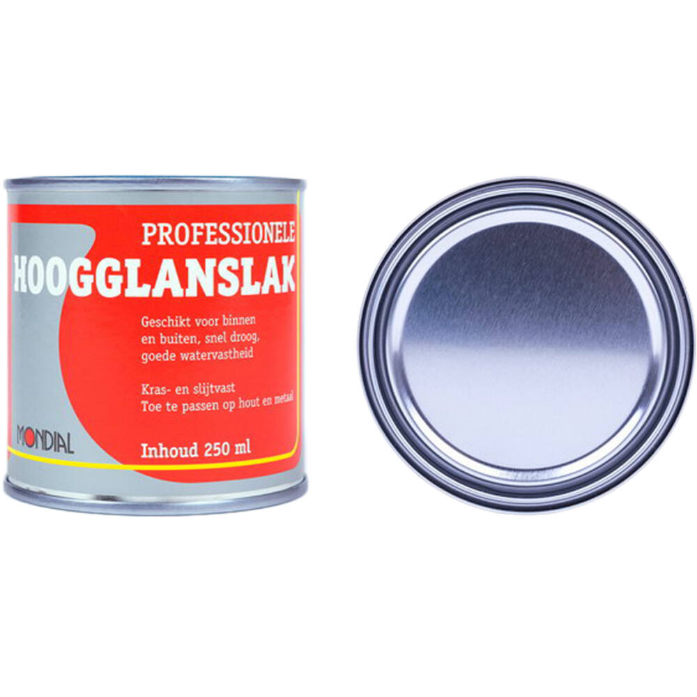 Mondial Hoogglans Lak Aluminium 250 ml