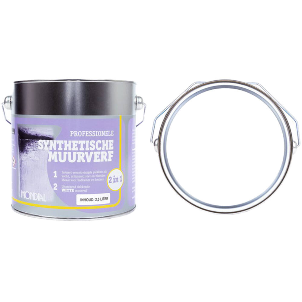 Mondial Synthetisch Muurverf Wit 2,5 L