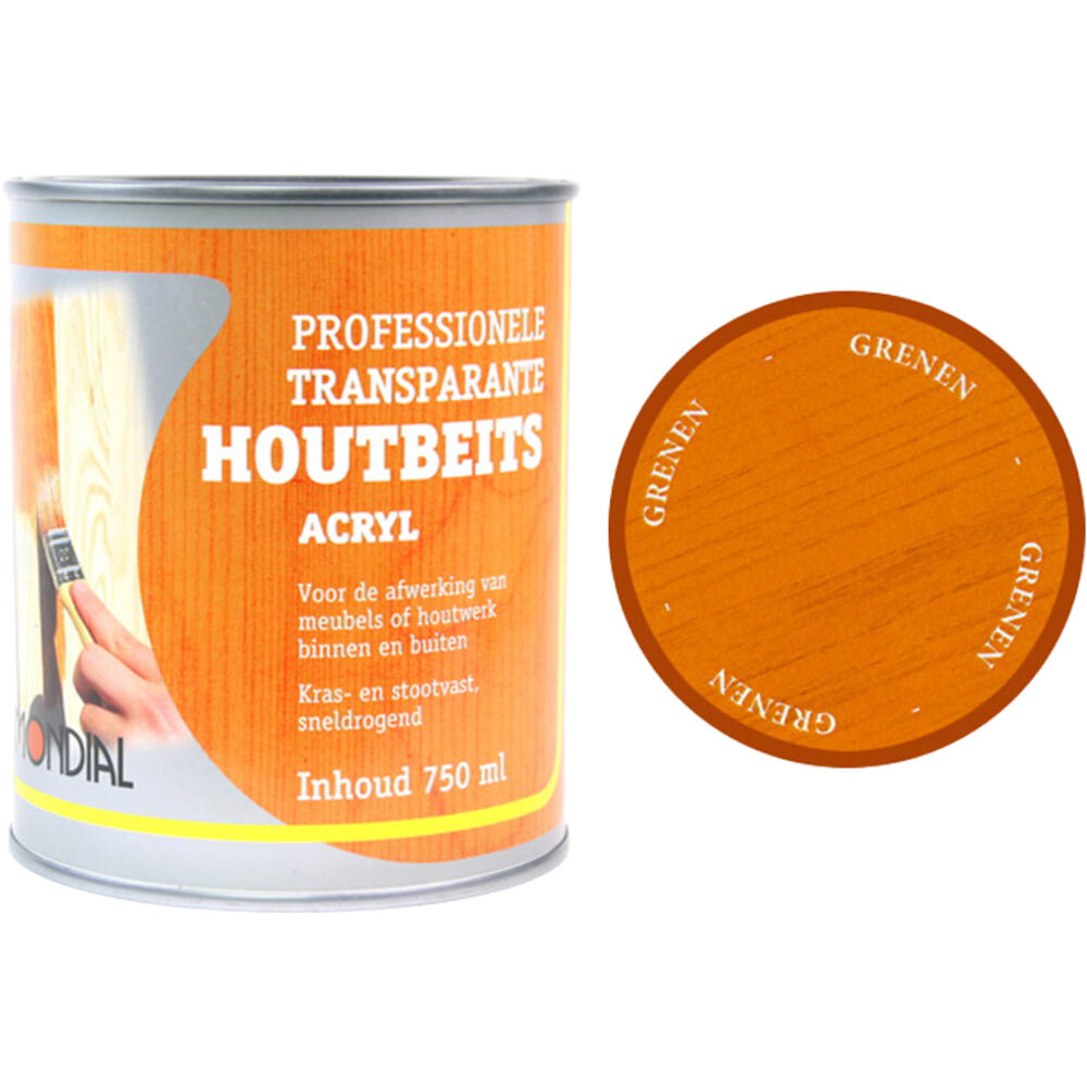 Mondial Transparante Houtbeits Acryl Grenen 750 ml