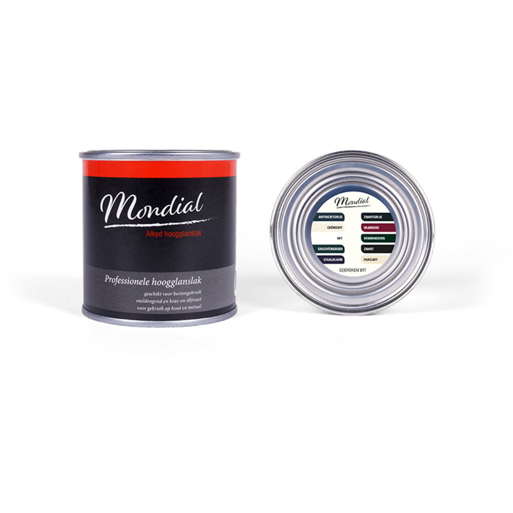 Mondial Hoogglans RAL9010 Gebroken Wit (Alkyd) 250 ml