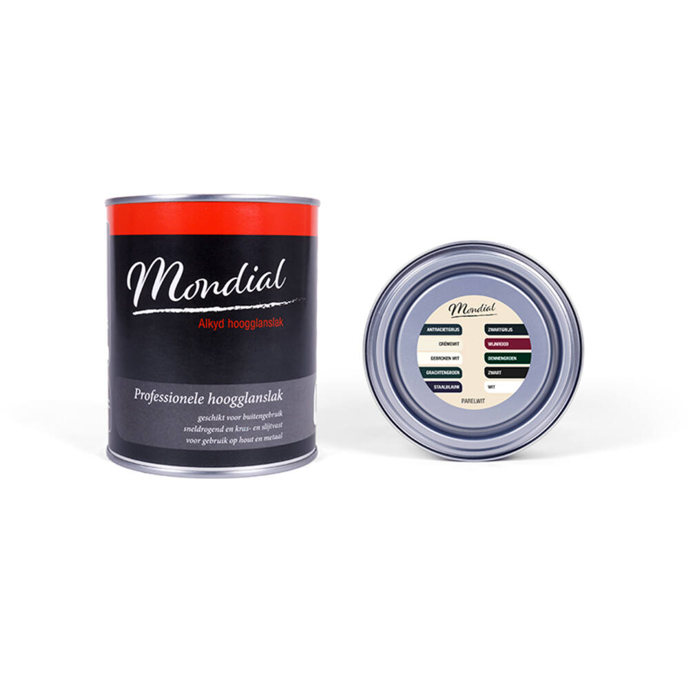 Mondial Hoogglans RAL1013 Parel Wit (Alkyd) 750 ml