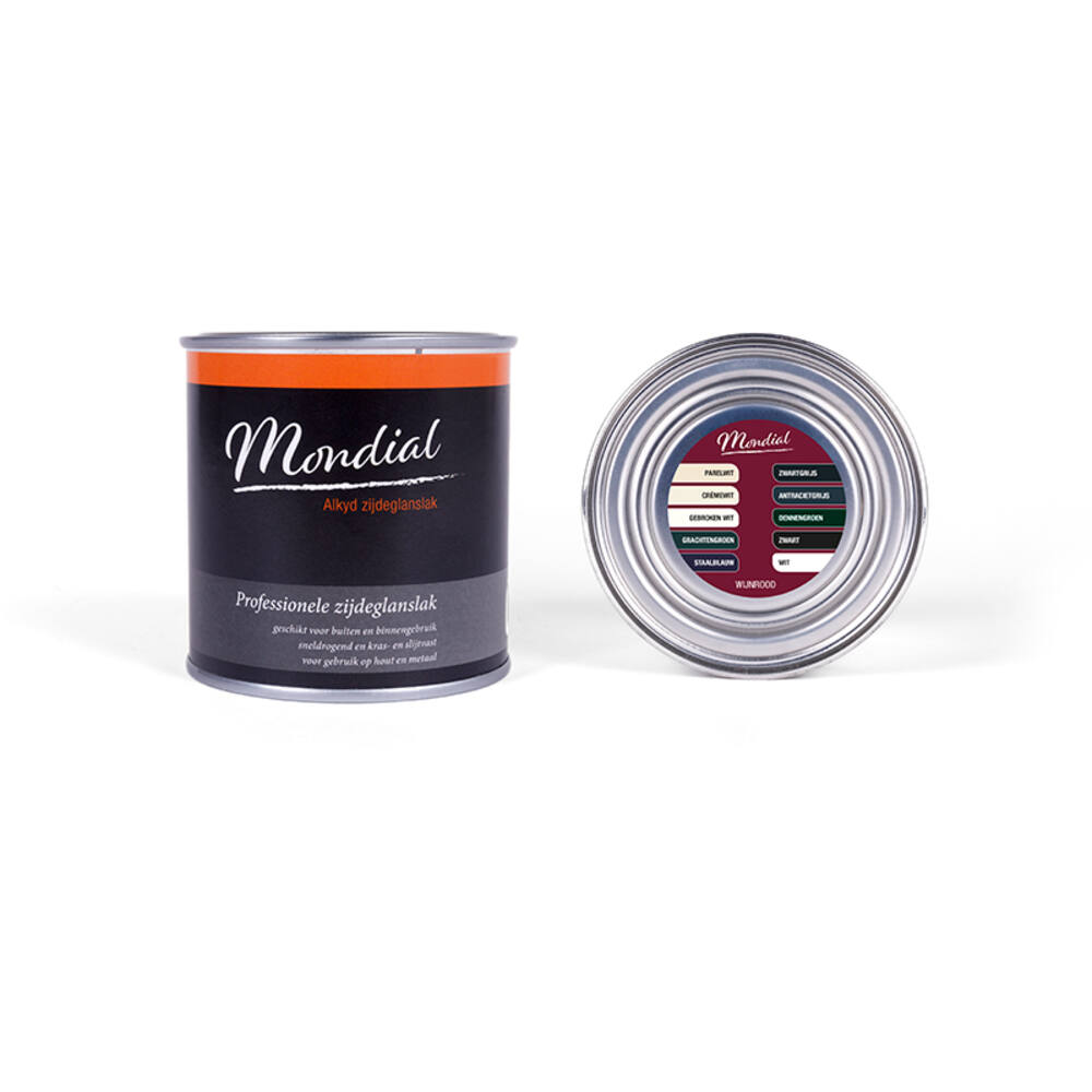 Mondial Zijdeglans Alkyd RAL3005 Wijnrood 250 ml