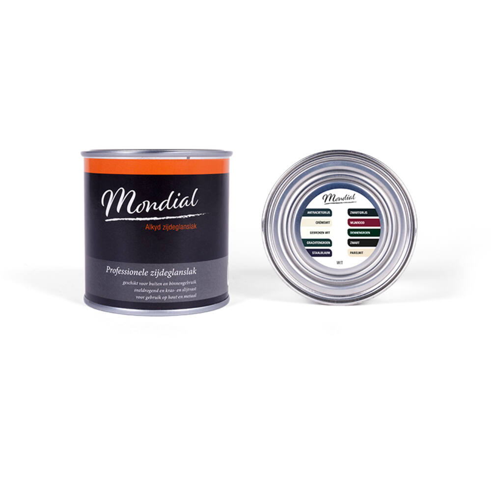 Mondial Zijdeglans Alkyd RAL9016 Wit 250 ml