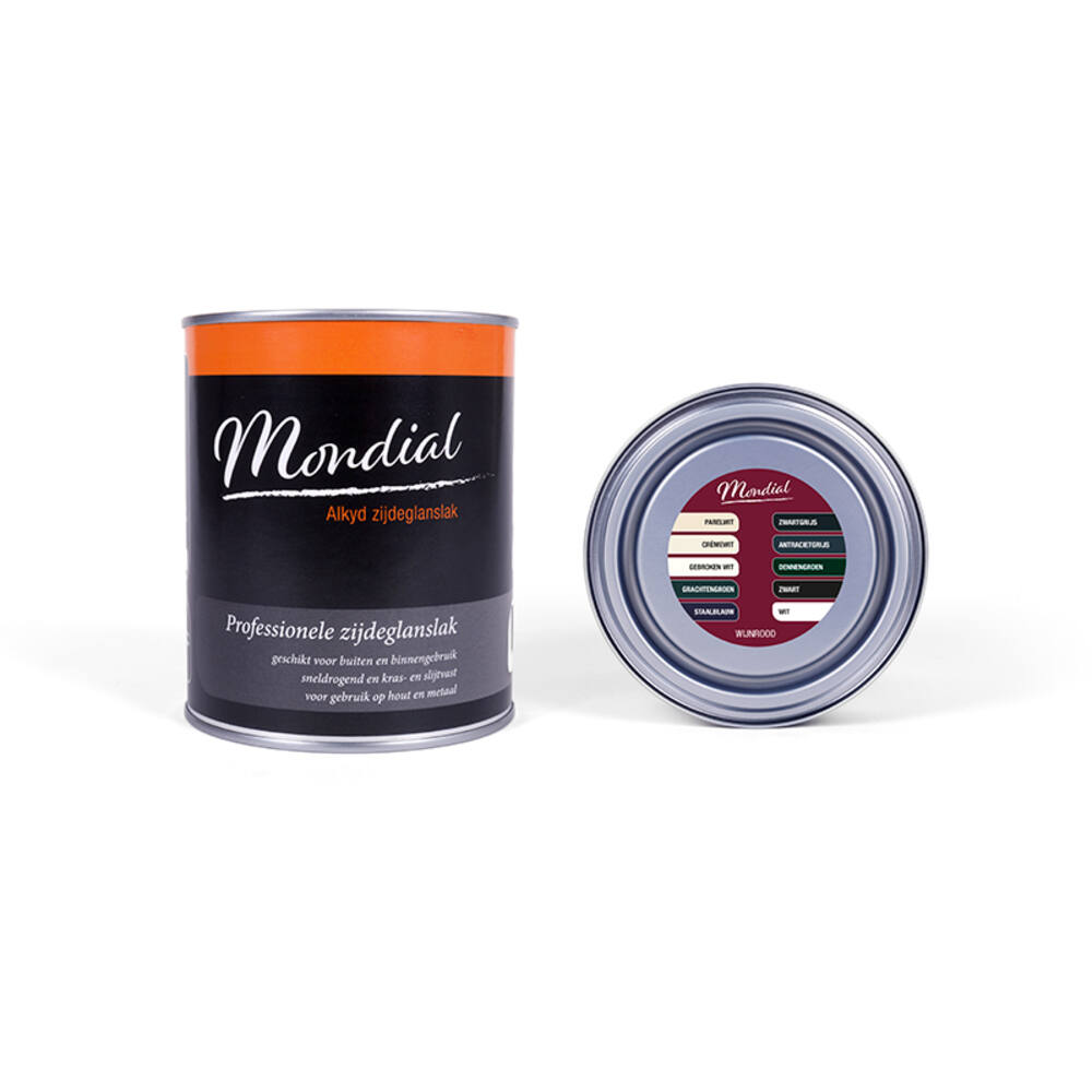 Mondial Zijdeglans Alkyd RAL3005 Wijnrood 750 ml