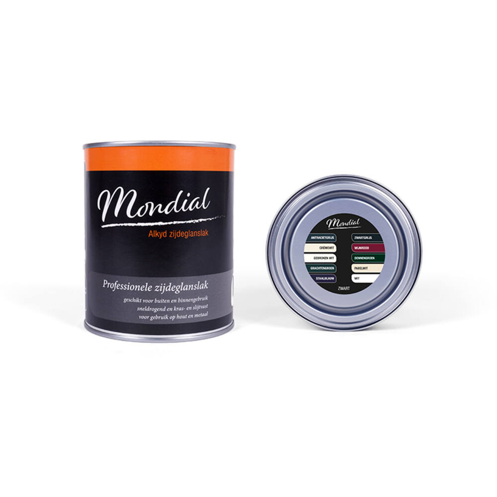 Mondial Zijdeglans Alkyd RAL9005 Zwart 750 ml