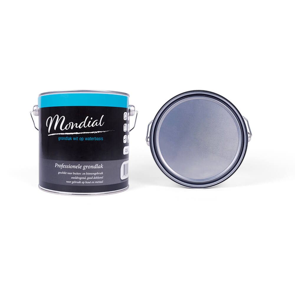 Mondial Grondlak Wit Op Waterbasis 2,5 L