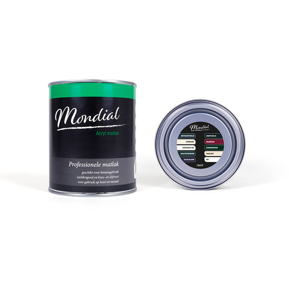 Mondial Mat RAL9005 Zwart 750 ml