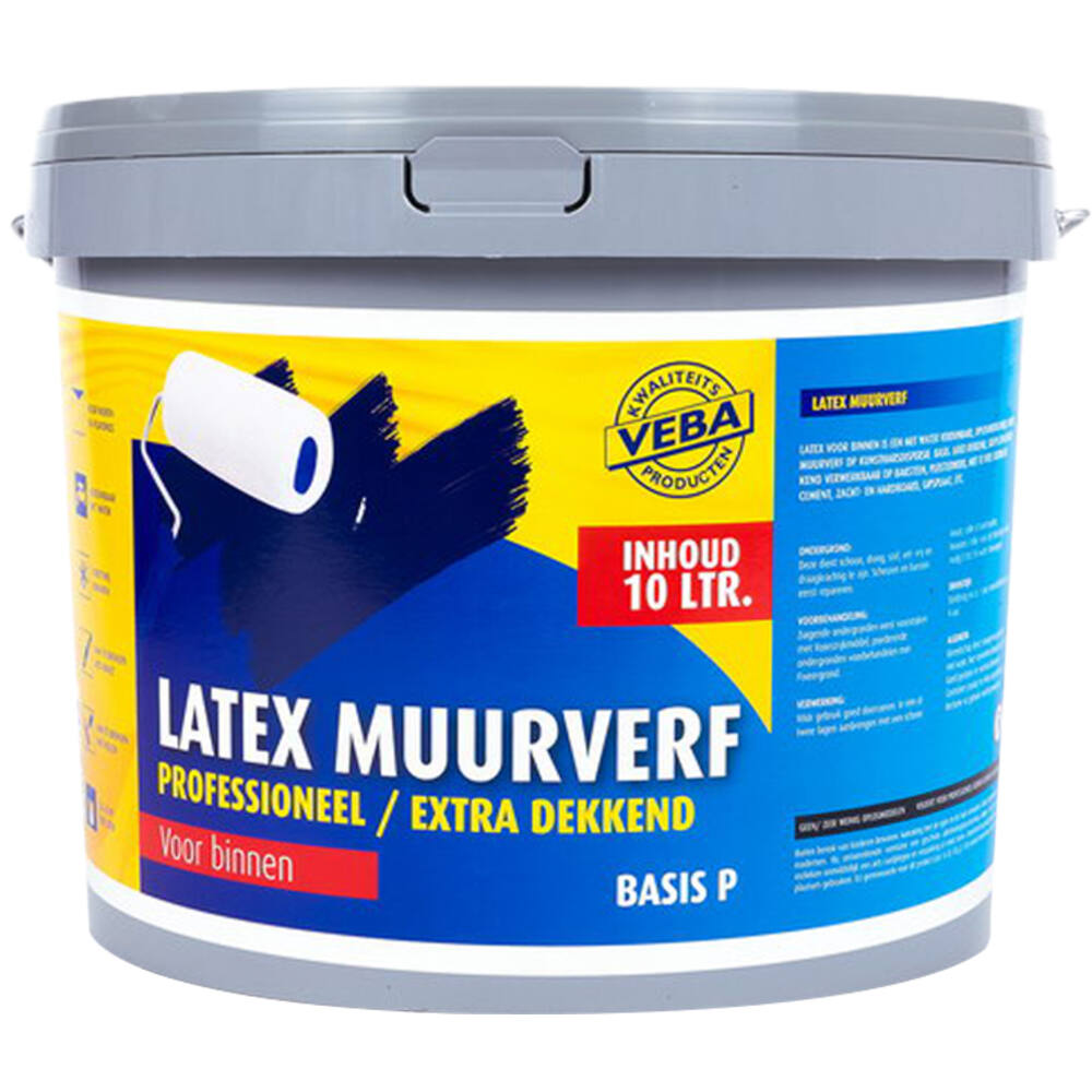 Mondial Latex Muurverf Extra Dekkend Mix Wit (Was Basis P) 10 L