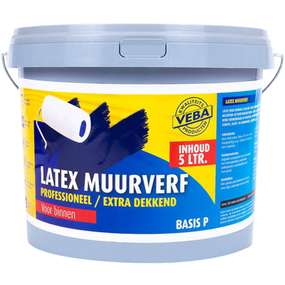 Mondial Latex Muurverf Extra Dekkend Mix Wit (Was Basis P) 5 L