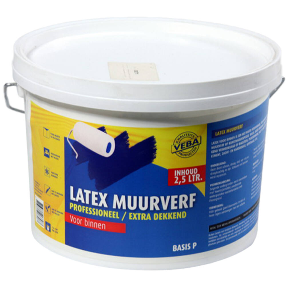 Mondial Latex Muurverf Extra Dekkend Mix Wit (Was Basis P) 2,5 L