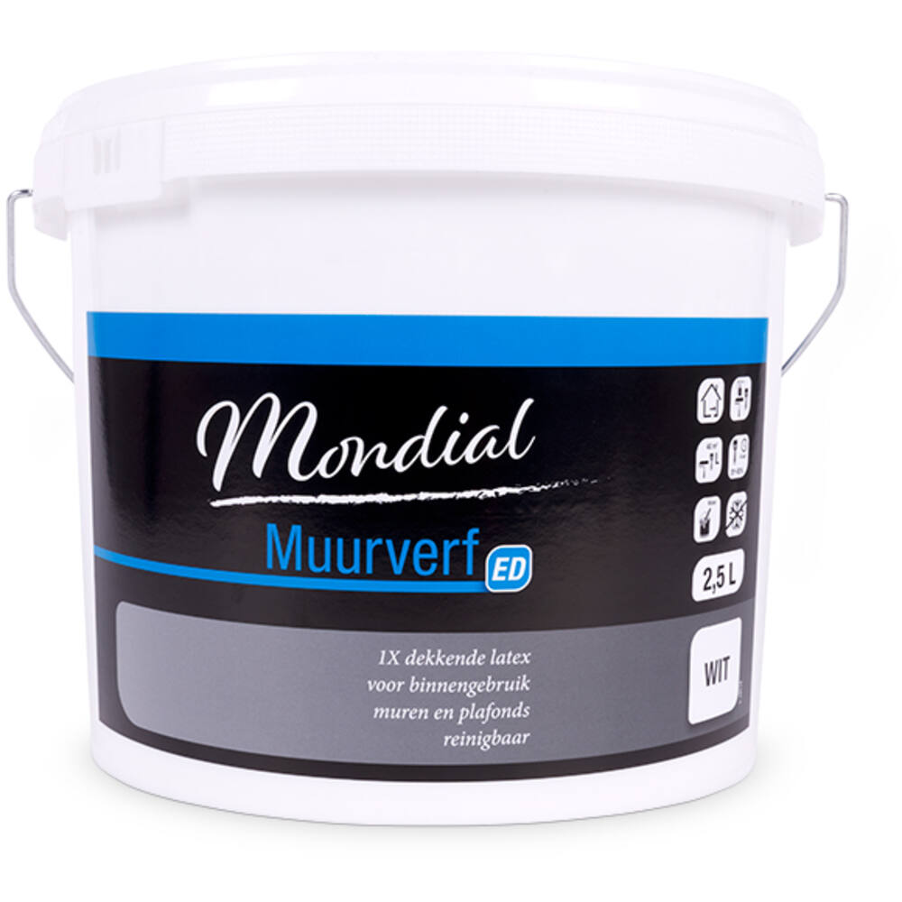Mondial Latex Muurverf Extra Dekkend Wit 2,5 L