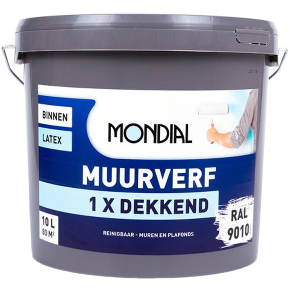 Mondial Latex Muurverf Extra Dekkend RAL9010 10 L