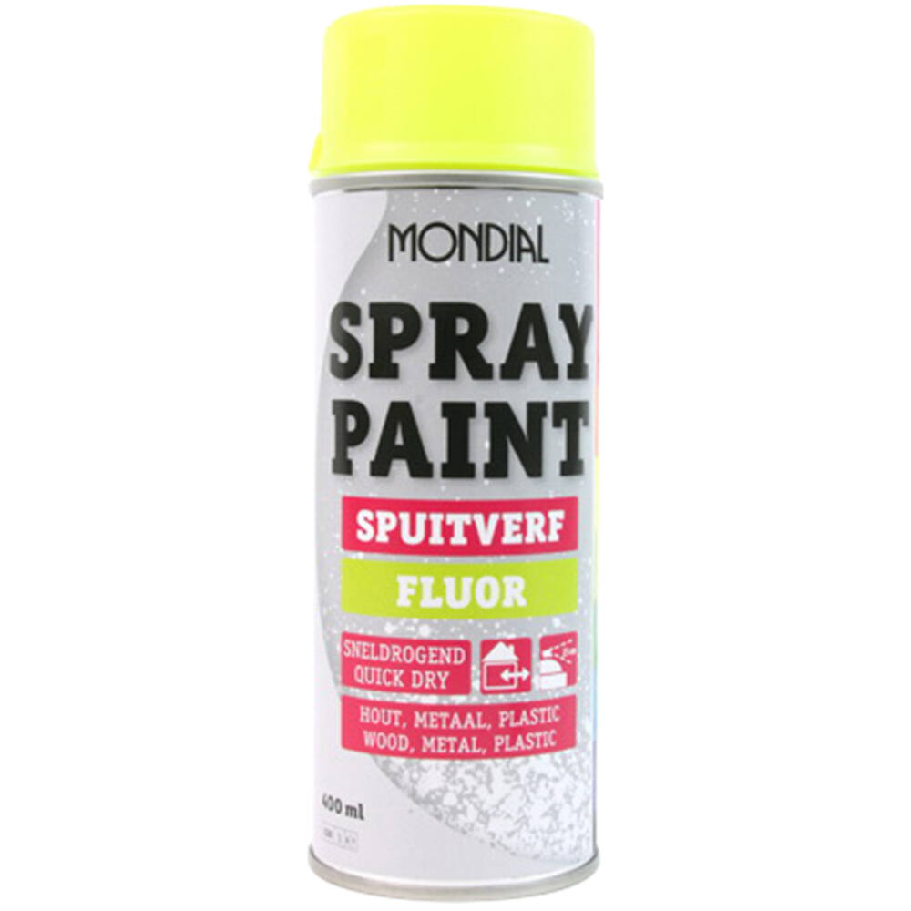 Mondial Spray Paint Fluor Geel 400 ml