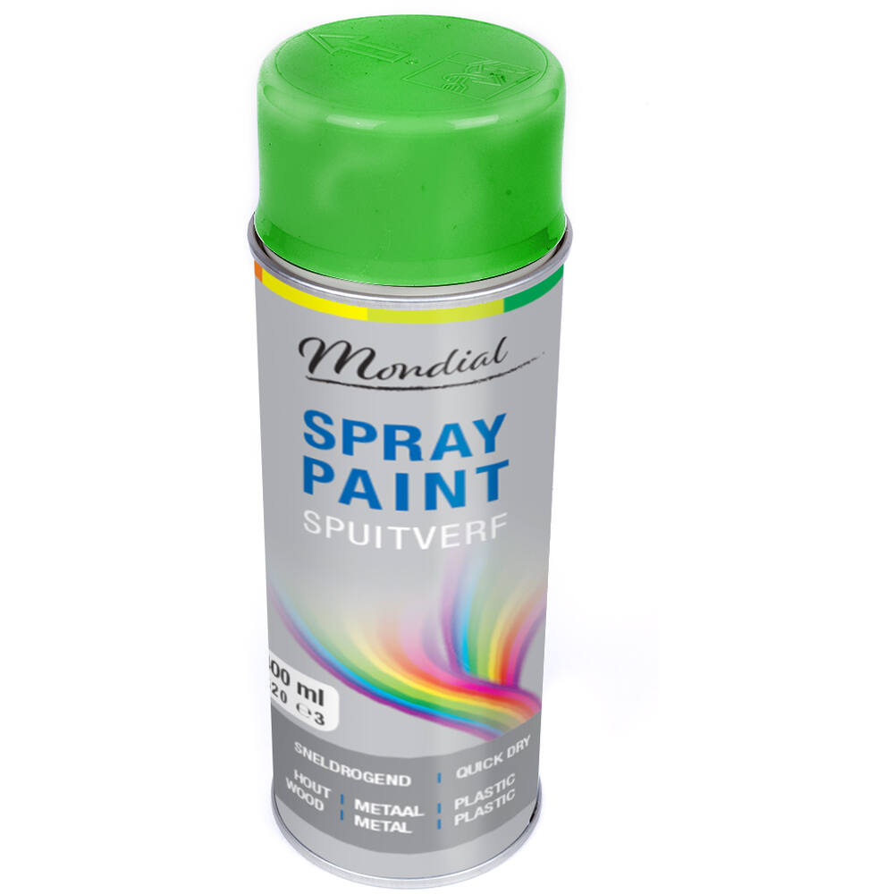 Mondial Spray Paint Ral 6018 Hoogglans Geelgroen 400 ml