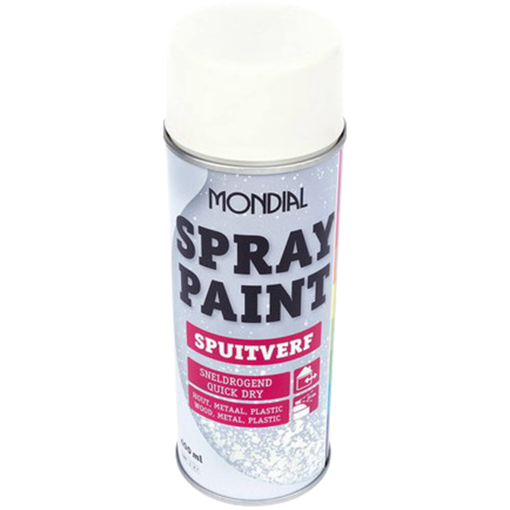 Mondial Spray Paint Ral 1013 Hoogglans Parelwit 400 ml