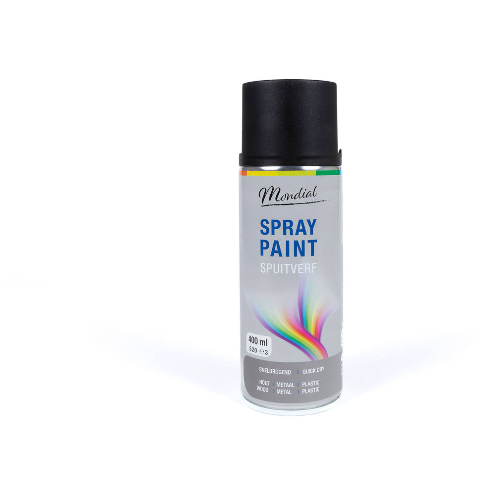 Mondial Spray Paint Ral 9005 Mat Zwart 400 ml