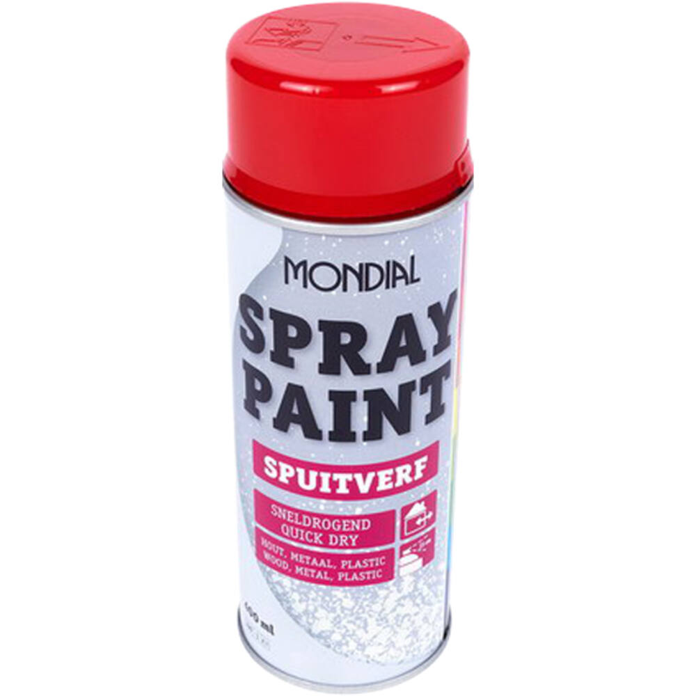 Mondial Spray Paint Ral 3000 Hoogglans Vuurrood 400 ml