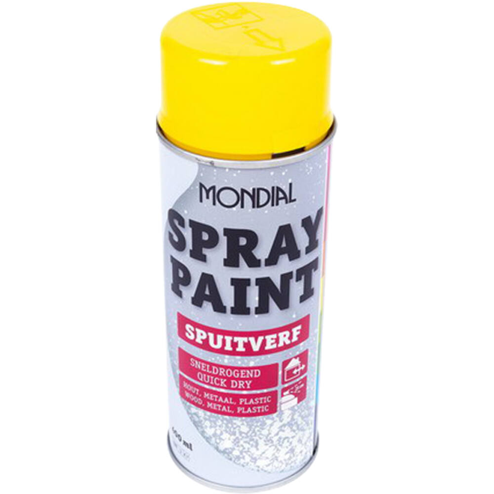 Mondial Spray Paint Ral 1021 Hoogglans Geel 400 ml