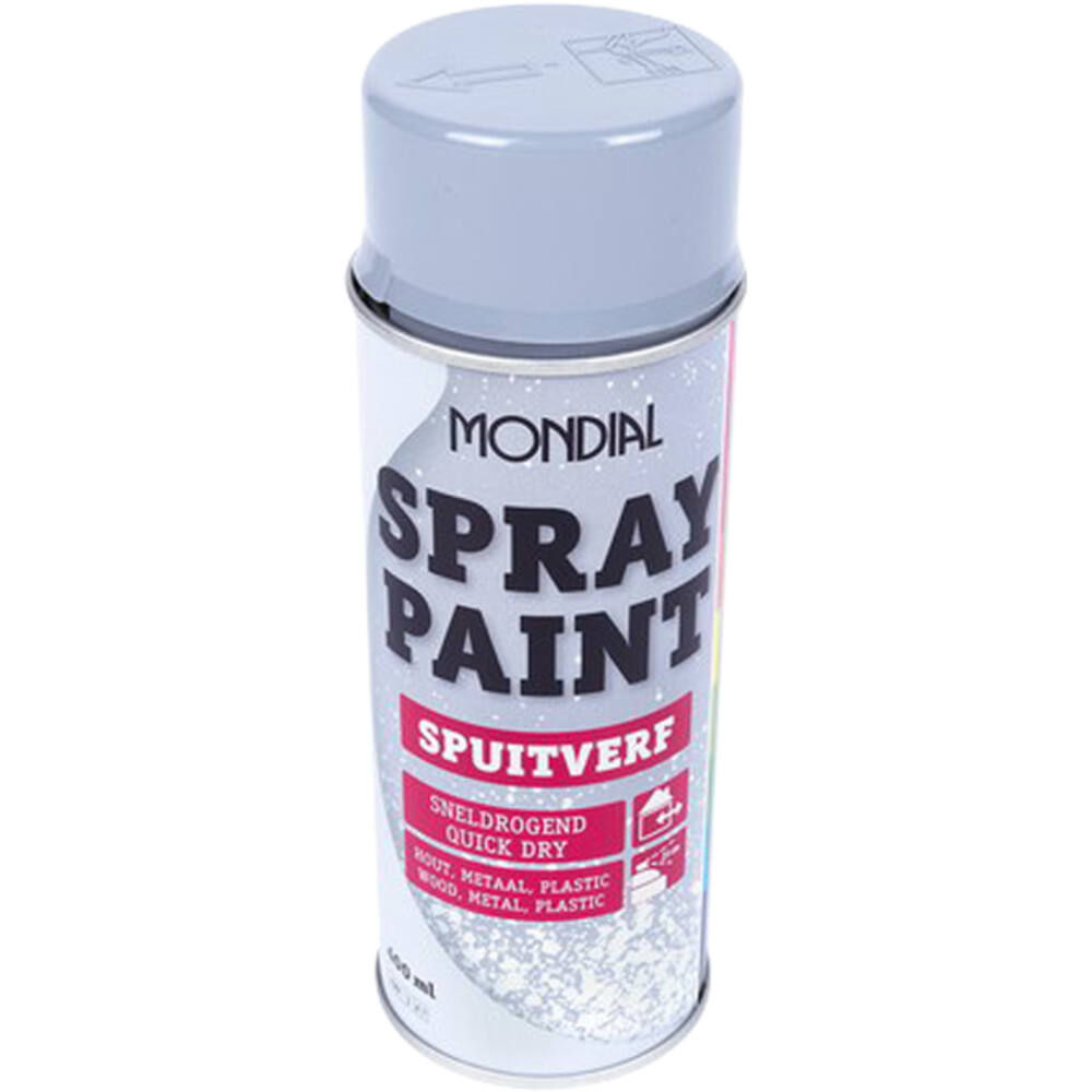 Mondial Spray Paint Ral 7001 Hoogglans Zilvergrijs 400 ml