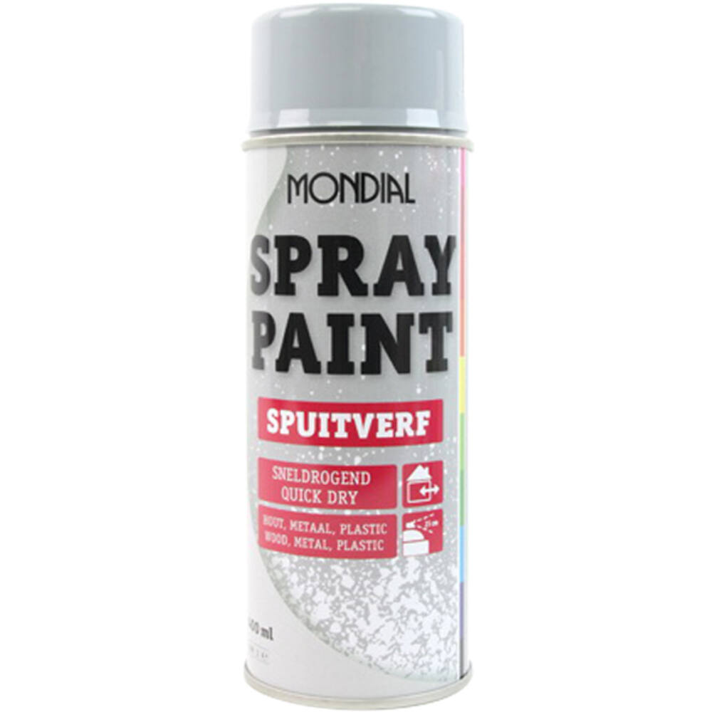 Mondial Spray Paint Ral 7001 Hoogglans Zilvergrijs 400 ml