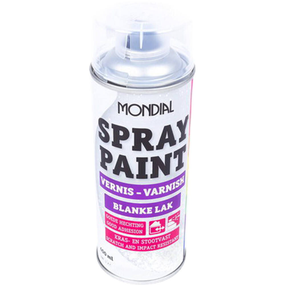 Mondial Spray Paint Blanke Lak Hoogglans 400 ml
