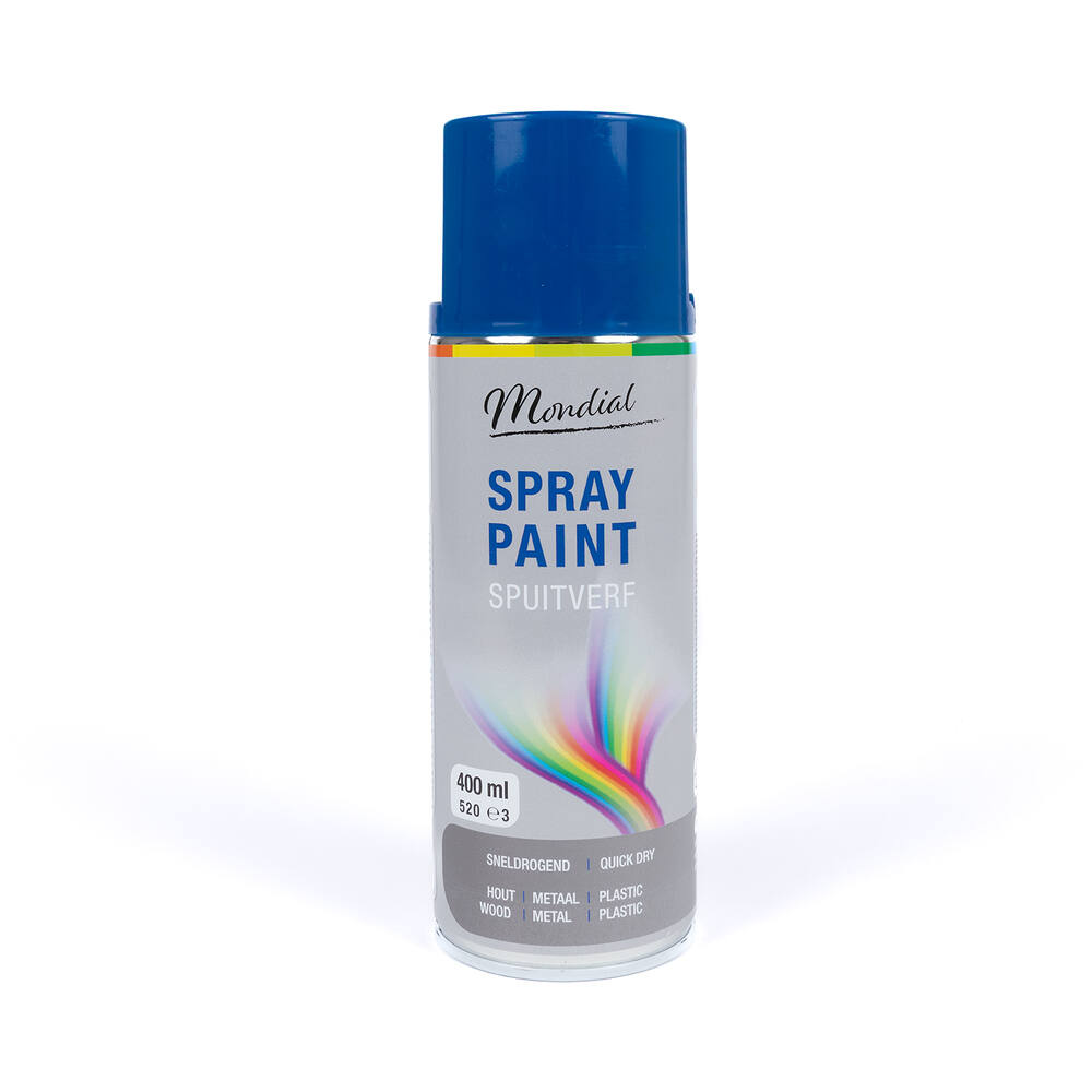 Mondial Spray Paint Ral 5010 Hoogglans Gentiaan Blauw 400 ml