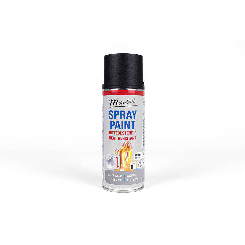 Mondial Spray Paint Hittebestendig Zwart 400 ml
