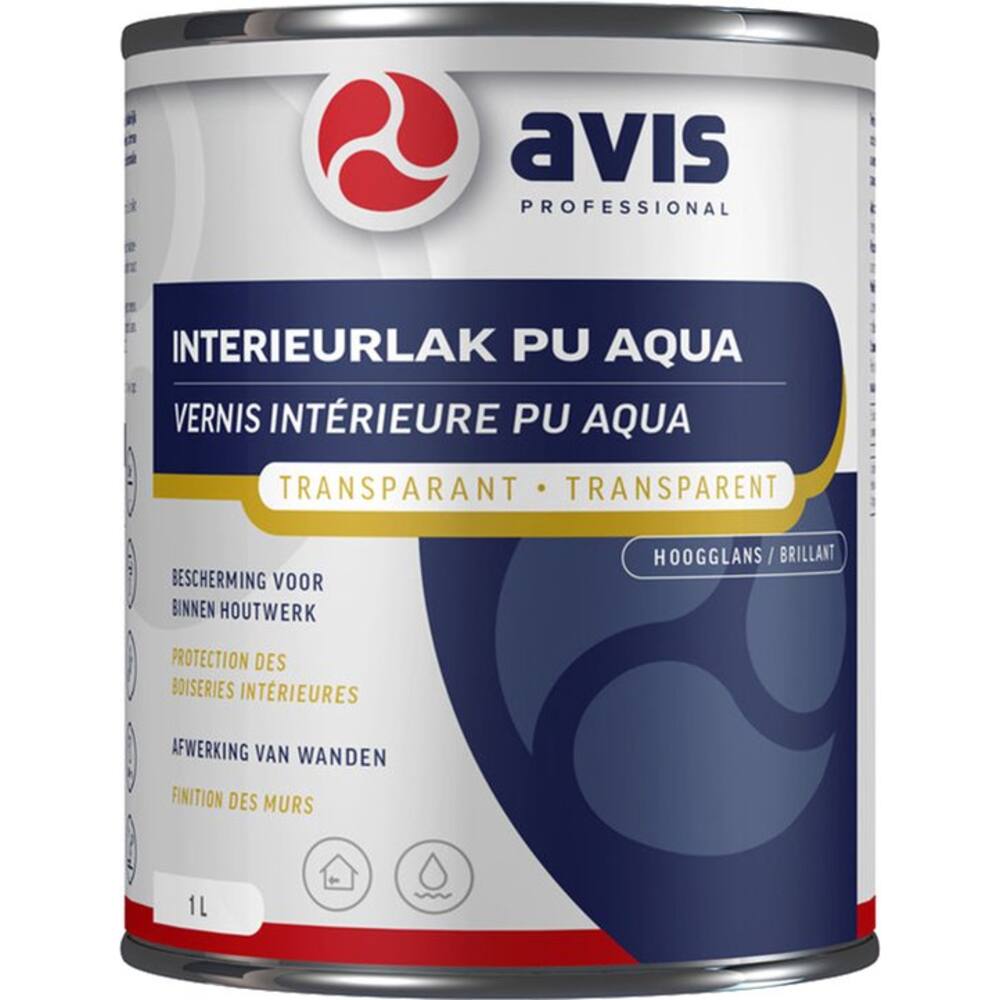 Avis Aqua Pu Lak Hoogglans 1 L