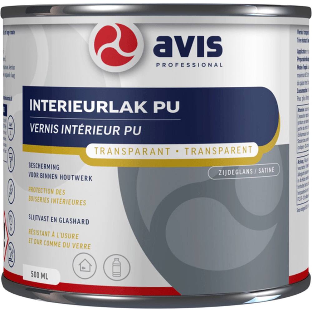 Avis Aqua Pu (Polyurethane) Lak Zijdeglans 500 ml