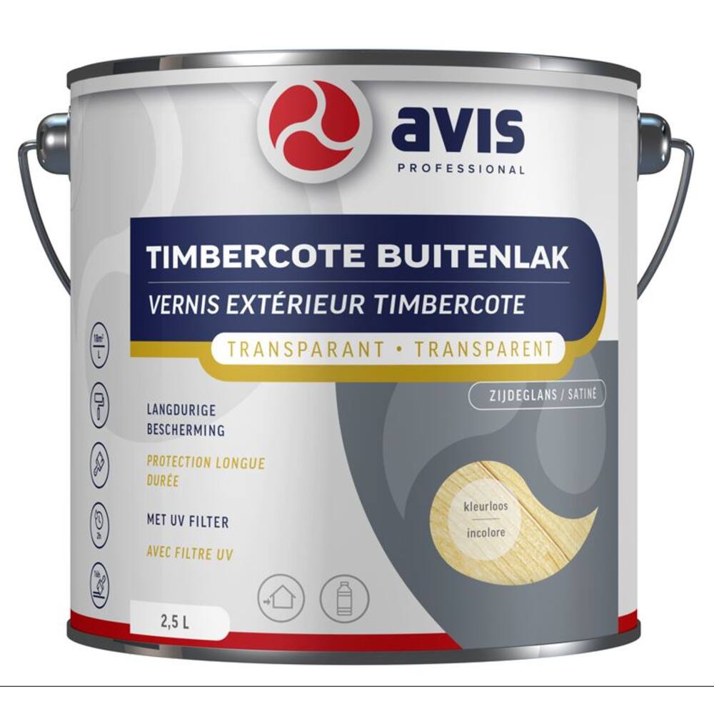 Avis Timbercote Blank Lak Zijdeglans 2,5 L