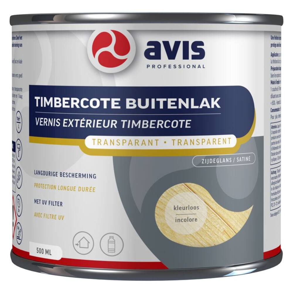 Avis Timbercote Blank Lak Zijdeglans 500 ml