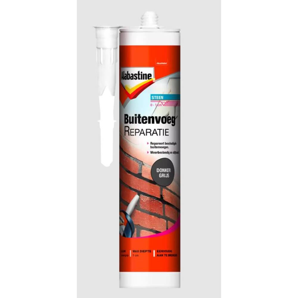 Alabastine Buitenvoegeparatie Donker Grijs 310 ml
