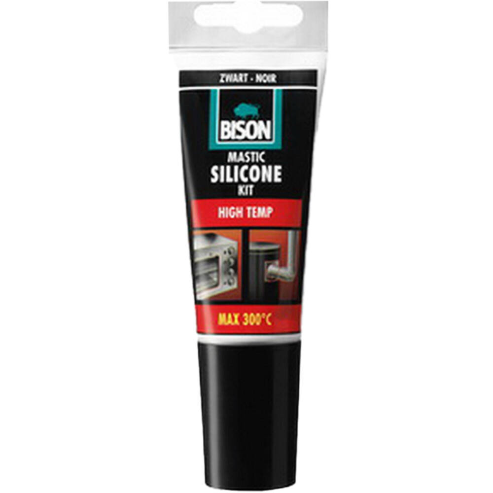 Bison Silicone Kit High Temp Zwart 60 ml