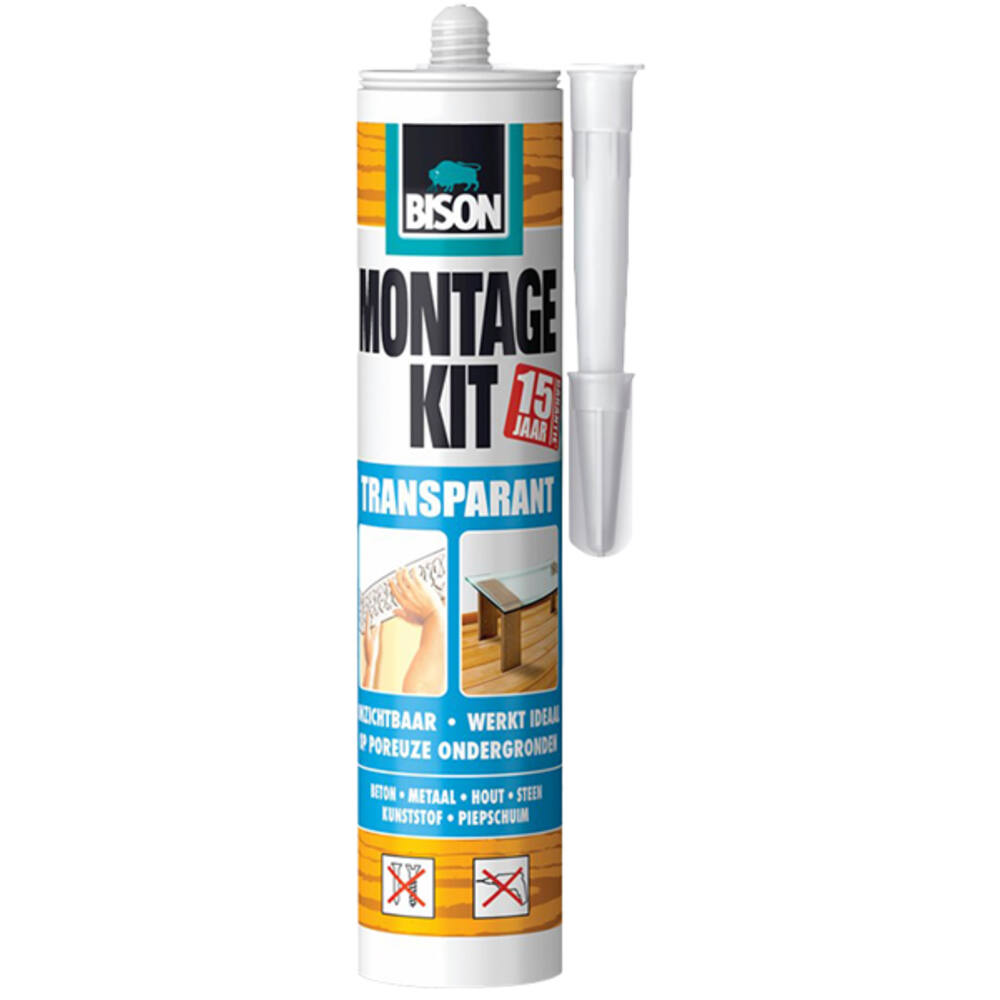 Bison Montagekit Transparant 310 g Koker