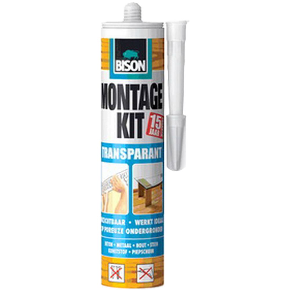 Bison Montagekit Transparant 310 g Koker