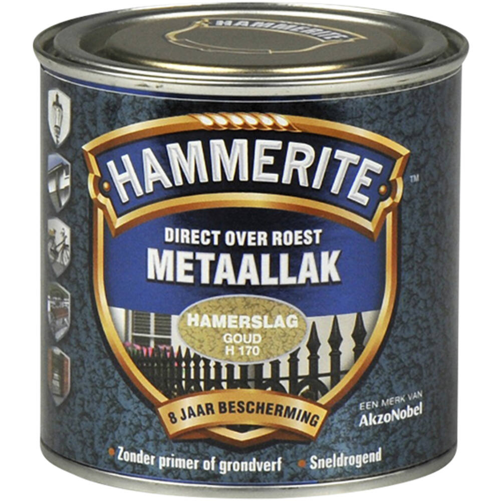 Hammerite Hamerslag Goud H170 250 ml
