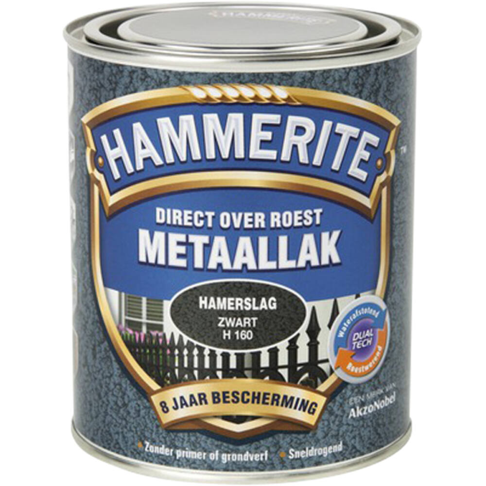 Hammerite Hamerslag Zwart H160 750 ml