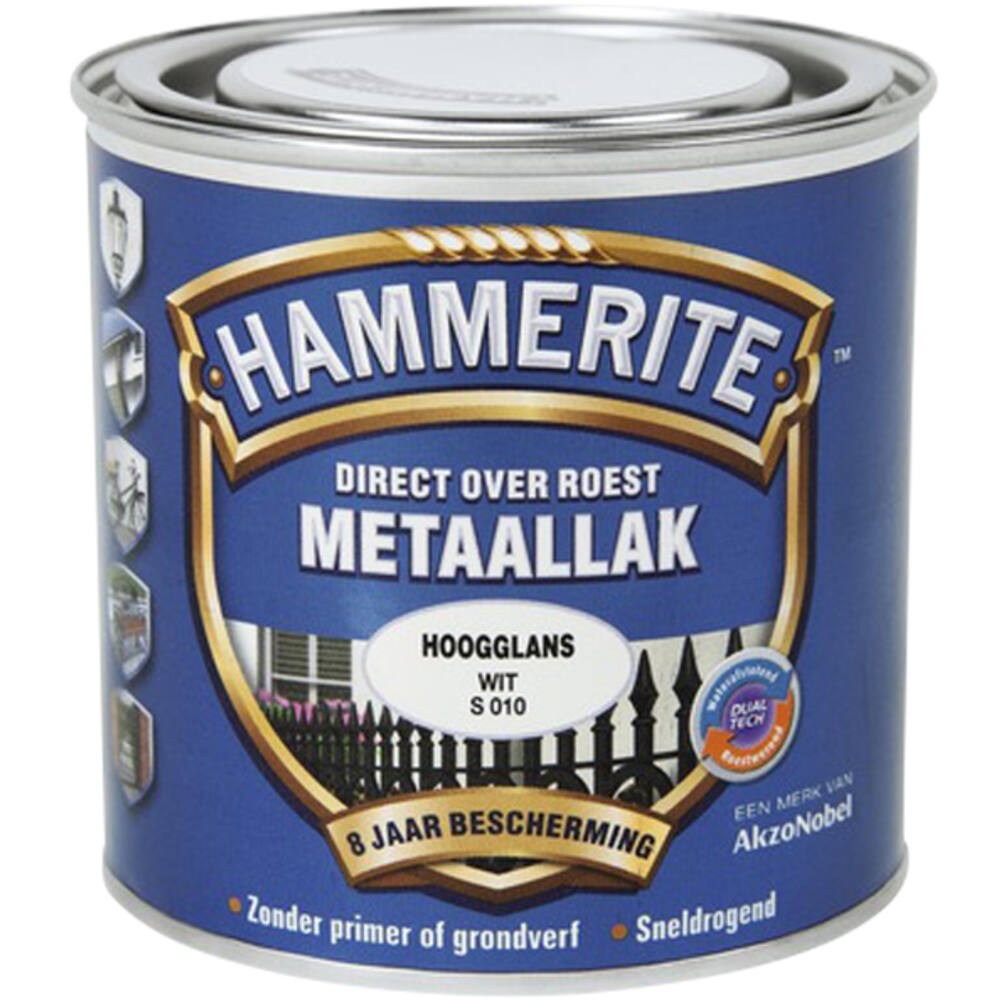 Hammerite Hoogglans Wit S010 250 ml