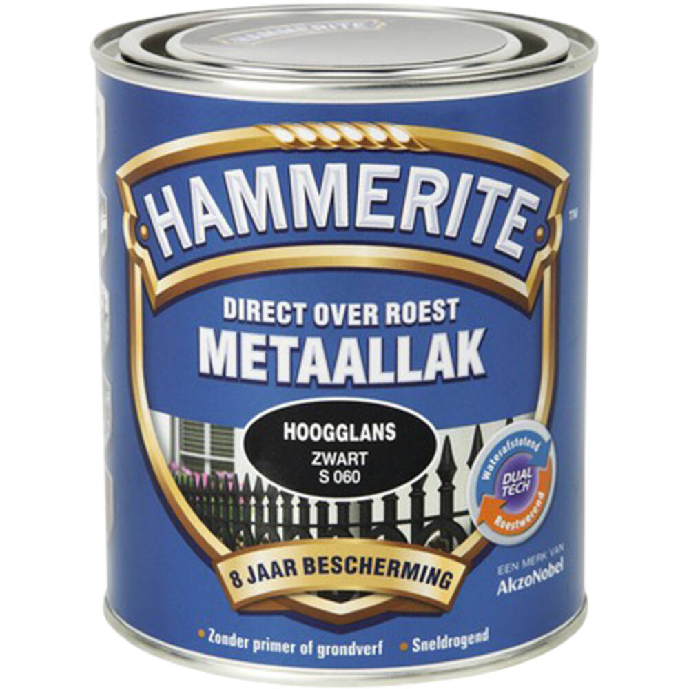 Hammerite Hoogglans Zwart S060 750 ml