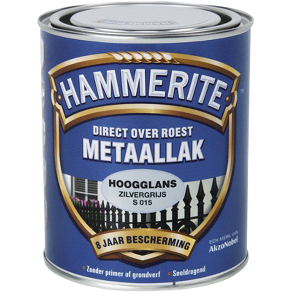 Hammerite Hoogglans Zilver Grijs S015 750 ml