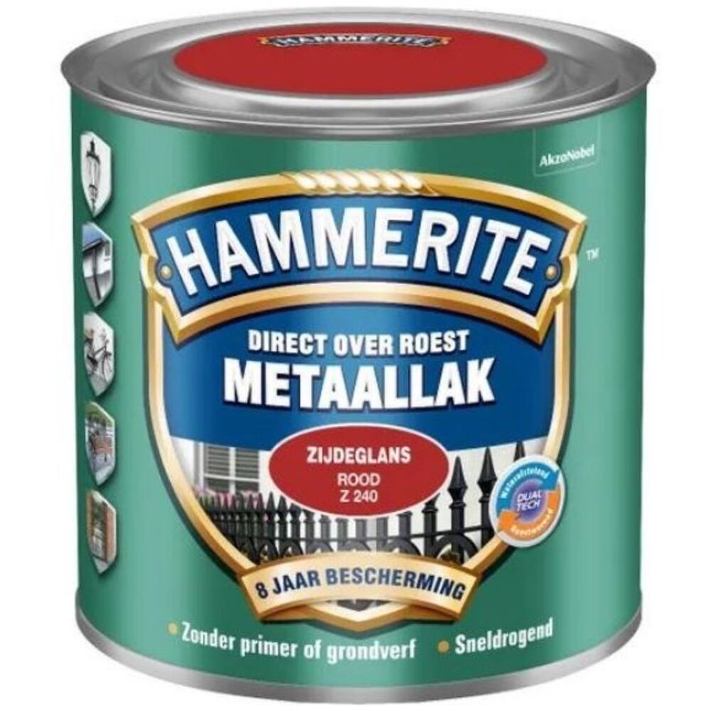 Hammerite Zijdeglans Rood S040 250 ml