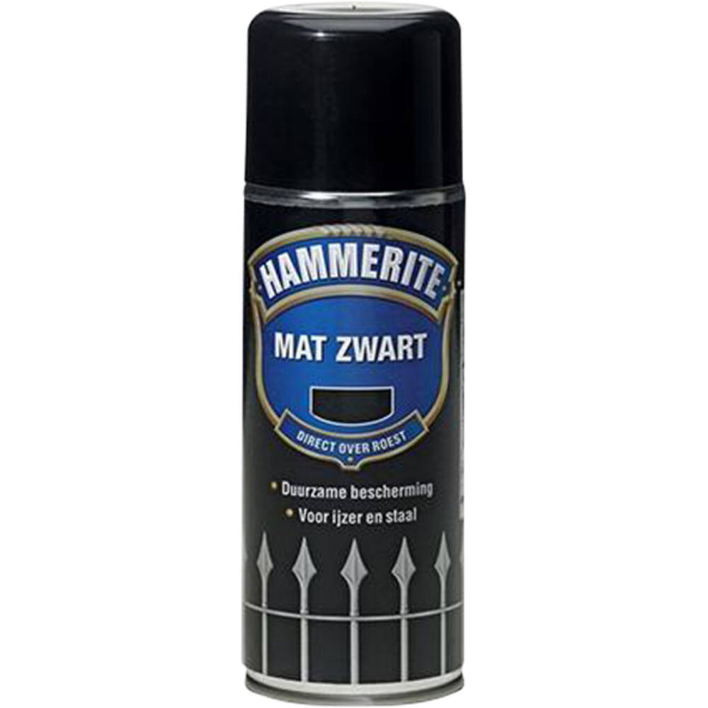 Hammerite Ht Metaallak Mat Zwart 400 ml