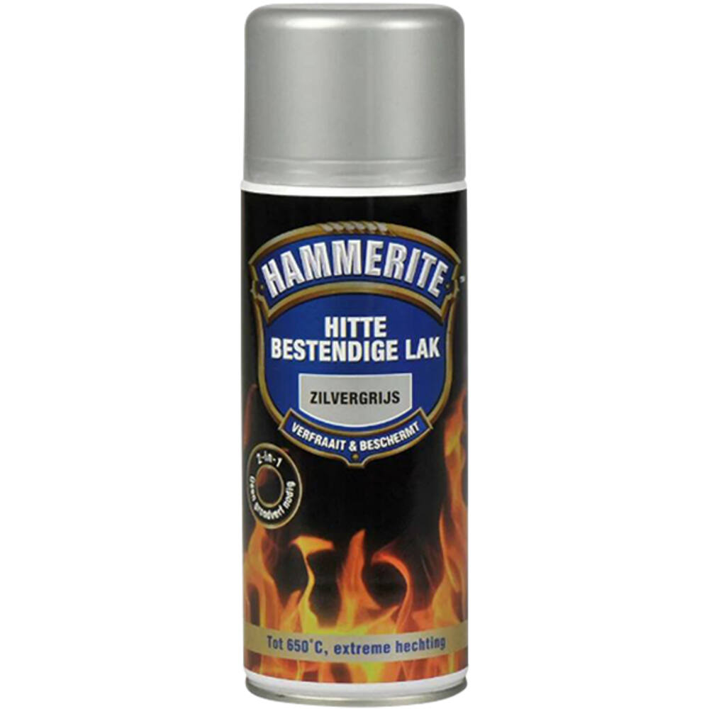 Hammerite Hittebestendige Lak Zilver Grijs 400 ml