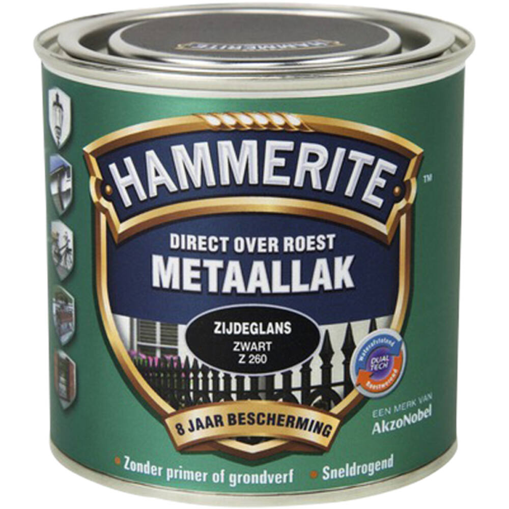 Hammerite Zijdeglans Zwart Z260 250 ml