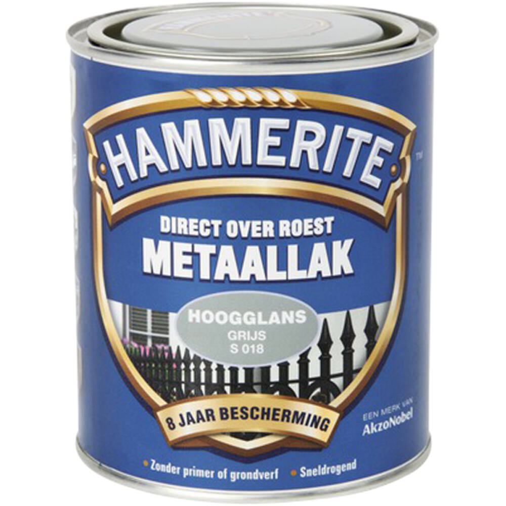 Hammerite Hoogglans Grijs S018 750 ml